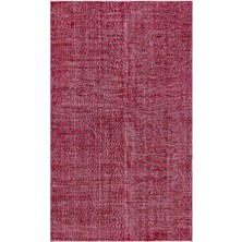 Hali.Net 146x252 cm Kahverengi Kırmızı Motifsiz Vintage Eskitme Halı | Salon Yatak Odası Halısı | Hav Vermez | UNİQUE-29645