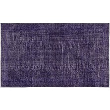 Hali.Net 160x273 cm Sarı Mor Soyut Vintage Eskitme Halı | Salon Halısı | Hav Vermez | UNİQUE-10508