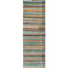Hali.Net 136x415 cm Siyah Vintage Anadolu Yün Halı | Geniş Salon Yatak Odası Halısı | Doğal Yün El Yapımı El Dokuma Hav Vermez | UNİQUE-32232