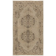 Girit Bej Çizgili Yün Modern Desenli Yün Hav Toz Vermez Leke Tutmayan Salon Yolluk Mutfak El Dokuma Halı