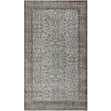 Hali.Net 142x247 cm Bej Vintage Anadolu Yün Halı | Salon Yatak Odası Halısı | Doğal Yün El Yapımı El Dokuma Hav Vermez | UNİQUE-35159