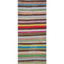 Hali.Net 172x380 cm Sarı Vintage El Dokuma Yün Halı | El Yapımı Doğal Yün Salon Halısı | Geleneksel Anadolu Hav Vermez | UNİQUE-31846