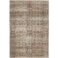 Atina Kırmızı Eskitme Yün Modern Desenli Yün Hav Toz Vermez Leke Tutmayan Salon Yolluk Mutfak El Dokuma Halı