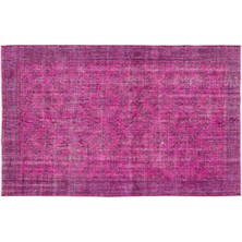 Pembe Eskitme Yün Modern Desenli Yün Hav Toz Vermez Leke Tutmayan Salon Yolluk Mutfak El Dokuma Halı