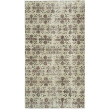 Hali.Net 147x263 cm Bej Atina El Dokuma Yün Halı | El Yapımı Doğal Yün Salon Halısı | Geleneksel Anadolu Hav Vermez | UNİQUE-19284