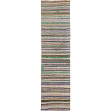 Hali.Net 106x378 cm Bej Atina El Dokuma Yün Halı | El Yapımı Doğal Yün Salon Halısı | Geleneksel Anadolu Hav Vermez | UNİQUE-31734