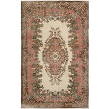 Atina Kahverengi Eskitme Yün Modern Desenli Yün Hav Toz Vermez Leke Tutmayan Salon Yolluk Mutfak El Dokuma Halı