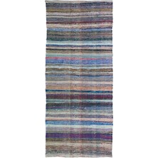 Hali.Net 136x320 cm Bej Vintage Anadolu Yün Halı | Salon Yatak Odası Halısı | Doğal Yün El Yapımı El Dokuma Hav Vermez | UNİQUE-32070