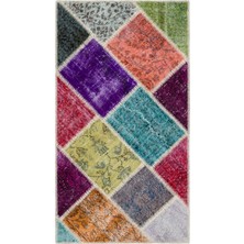 Girit Kahverengi Geometrik Yün Modern Desenli Yün Hav Toz Vermez Leke Tutmayan Salon Yolluk Mutfak El Dokuma Halı