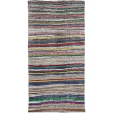Hali.Net 146x286 cm Mavi Atina Anadolu Yün Halı | Salon Yatak Odası Halısı | Doğal Yün El Yapımı El Dokuma Hav Vermez | UNİQUE-32433