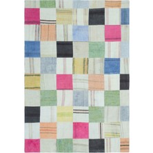 Atina Kahverengi Eskitme Yün Modern Desenli Yün Hav Toz Vermez Leke Tutmayan Salon Yolluk Mutfak El Dokuma Halı