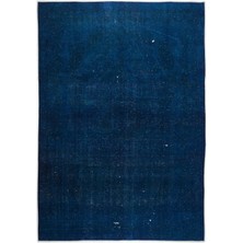 Hali.Net 290x414 cm Yeşil Lacivert Geleneksel Vintage Eskitme Desen Halı | Salon Yatak Odası Halısı | Hav Vermez | UNİQUE-7903