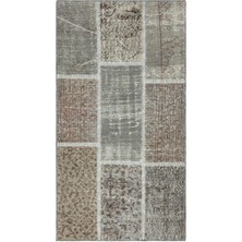 Hali.Net 80x148 cm Bej Vintage Anadolu Yün Halı | Mutfak Balkon Salon Halısı | Doğal Yün El Yapımı El Dokuma Hav Vermez | UNİQUE-36201