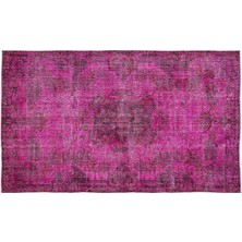 Pembe Eskitme Yün Modern Desenli Yün Hav Toz Vermez Leke Tutmayan Salon Yolluk Mutfak El Dokuma Halı