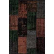 Iskece Bej Patchwork Yün Modern Desenli Yün Hav Toz Vermez Leke Tutmayan Salon Yolluk Mutfak El Dokuma Halı