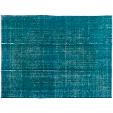 Hali.Net 281x388 cm Çok Renkli Turkuaz Soyut Vintage Eskitme Halı | Salon Yatak Odası Halısı | Hav Vermez | UNİQUE-11165