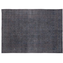 Hali.Net 296x400 cm Gri Füme Çiçekli Klasik Madalyonlu Halı | Salon Yatak Odası Halısı | Hav Vermez | UNİQUE-11304