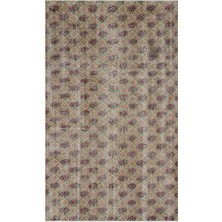 Hali.Net 160x265 cm Bej Çiçekli Vintage Geometrik Halı | Salon Yatak Odası Halısı | Hav Vermez | UNİQUE-33439