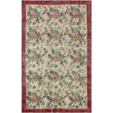 Hali.Net 190x295 cm Vizon Vintage Anadolu Yün Halı | Salon Yatak Odası Halısı | Doğal Yün El Yapımı El Dokuma Hav Vermez | UNİQUE-34723