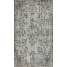 Atina Turkuaz Eskitme Yün Modern Desenli Yün Hav Toz Vermez Leke Tutmayan Salon Yolluk Mutfak El Dokuma Halı