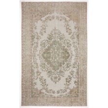 Atina Mavi Eskitme Yün Modern Desenli Yün Hav Toz Vermez Leke Tutmayan Salon Yolluk Mutfak El Dokuma Halı