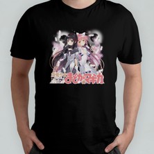 Pixxa Puella Magi Madoka Magica Unisex %100 Pamuklu Bisiklet Yaka T-Shirt Model 1