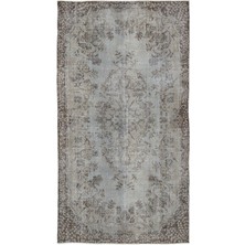 Hali.Net 152x278 cm Bej Bitkisel Vintage Eskitme Oryantal Halı | Salon Yatak Odası Halısı | Hav Vermez | UNİQUE-13603