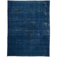 Hali.Net 293x383 cm Bej Mavi Belirsiz Vintage Eskitme Halı | Salon Yatak Odası Halısı | Hav Vermez | UNİQUE-7863