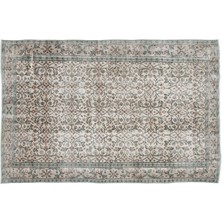 Bej Çerçeveli Yün Modern Desenli Yün Hav Toz Vermez Leke Tutmayan Salon Yolluk Mutfak El Dokuma Halı