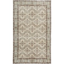 Atina Bej Eskitme Yün Modern Desenli Yün Hav Toz Vermez Leke Tutmayan Salon Yolluk Mutfak El Dokuma Halı