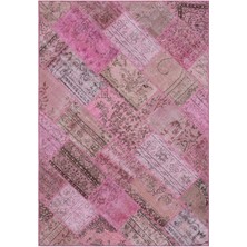 Hali.Net 160x230 cm Pembe Eskitme El Dokuma Yün Halı | El Yapımı Doğal Yün Salon Halısı | Geleneksel Anadolu Hav Vermez | UNİQUE-31299