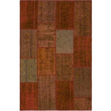 Hali.Net 120x183 cm Bej Kahverengi Geleneksel Patchwork Patchwork Halı | Salon Yatak Odası Halısı | Hav Vermez | UNİQUE-33864