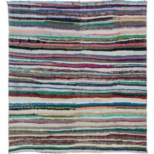 Hali.Net 173x190 cm Çok Renkli Vintage Anadolu Eskitme Yün Halı | Salon Yatak Odası Halısı | Doğal Yün El Yapımı El Dokuma Hav Vermez | UNİQUE-32595