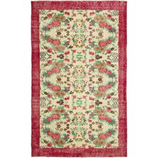 Hali.Net 187x306 cm Siyah Vintage Anadolu Yün Halı | Salon Yatak Odası Halısı | Doğal Yün El Yapımı El Dokuma Hav Vermez | UNİQUE-17488