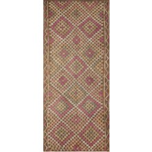 Atina Bej Eskitme Yün Modern Desenli Yün Hav Toz Vermez Leke Tutmayan Salon Yolluk Mutfak El Dokuma Halı