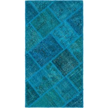 Hali.Net 80x150 cm Siyah Vintage Anadolu Eskitme Yün Halı | Mutfak Balkon Salon Halısı | Doğal Yün El Yapımı El Dokuma Hav Vermez | UNİQUE-25077