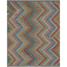 Iskece Kırmızı Eskitme Yün Modern Desenli Yün Hav Toz Vermez Leke Tutmayan Salon Yolluk Mutfak El Dokuma Halı