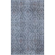 Hali.Net 156x258 cm Gri Açık Gri Bitkisel Vintage Tüm Yüzey Halı | Salon Yatak Odası Halısı | Hav Vermez | UNİQUE-27451
