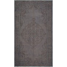 Hali.Net 170x294 cm Gri Antrasit Medalyonlu Geleneksel Geleneksel Halı | Salon Yatak Odası Halısı | Hav Vermez | UNİQUE-27620