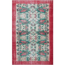 Atina Turkuaz Eskitme Yün Modern Desenli Yün Hav Toz Vermez Leke Tutmayan Salon Yolluk Mutfak El Dokuma Halı