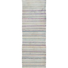 Hali.Net 83x238 cm Bej Vintage Anadolu Yün Halı | Balkon Halısı Mutfak Koridor Halı | Doğal Yün El Yapımı El Dokuma Hav Vermez | UNİQUE-32633