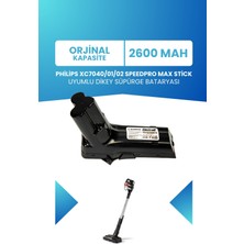 Philips 7000 Serisi XC7040/01/02 Speedpro Max Stick Uyumlu Batarya 25.2 V 2600MAH Dikey Süpürge Bataryası