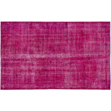 Pembe Eskitme Yün Modern Desenli Yün Hav Toz Vermez Leke Tutmayan Salon Yolluk Mutfak El Dokuma Halı