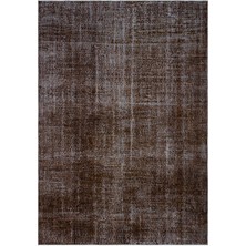 Vintage Kahverengi Eskitme Yün Modern Desenli Yün Hav Toz Vermez Leke Tutmayan Salon Yolluk Mutfak El Dokuma Halı