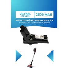 Philips 7000 Serisi XC7043/01/02 Speedpro Max Stick Uyumlu Batarya 25.2 V 2600MAH Dikey Süpürge Bataryası