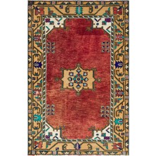 Hali.Net 103x164 cm Bej Vintage El Dokuma Yün Halı | El Yapımı Doğal Yün Salon Halısı | Geleneksel Anadolu Hav Vermez | UNİQUE-35746