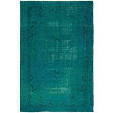 Atina Kırmızı Eskitme Yün Modern Desenli Yün Hav Toz Vermez Leke Tutmayan Salon Yolluk Mutfak El Dokuma Halı