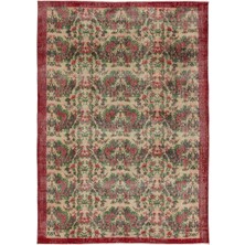 Vintage Gri Göbekli Yün Modern Desenli Yün Hav Toz Vermez Leke Tutmayan Salon Yolluk Mutfak El Dokuma Halı