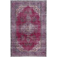 Atina Turkuaz Eskitme Yün Modern Desenli Yün Hav Toz Vermez Leke Tutmayan Salon Yolluk Mutfak El Dokuma Halı