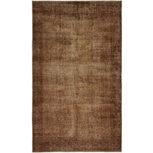 Atina Kırmızı Eskitme Yün Modern Desenli Yün Hav Toz Vermez Leke Tutmayan Salon Yolluk Mutfak El Dokuma Halı